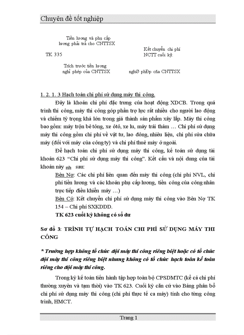 image for page Một số ý kiến đóng góp nhằm hoàn thiện công tác kế toán chi phí và tính giá thành sản phẩm ở xí nghiệp xây lắp I 1