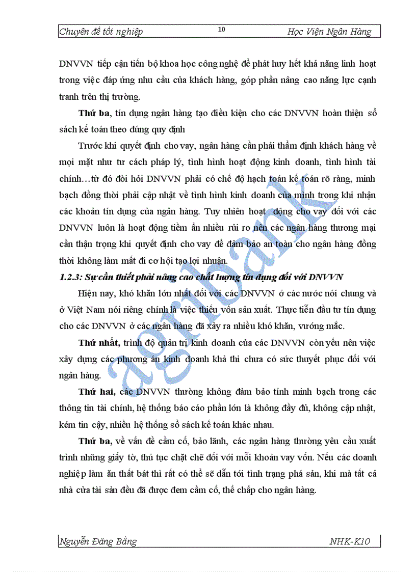 image for page Giải pháp mở rộng tín dụng đối với DNVVN tại NHNo PTNT Thăng Long