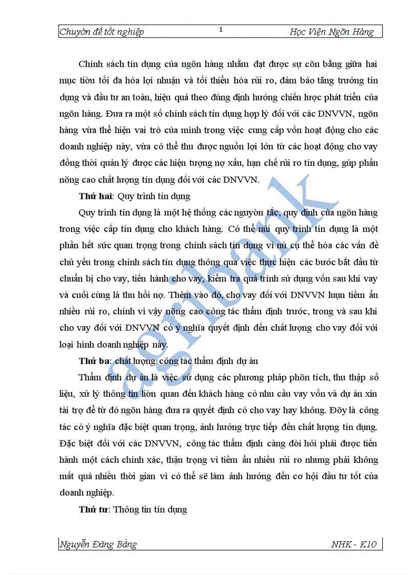 image for page Giải pháp mở rộng tín dụng đối với DNVVN tại NHNo PTNT Thăng Long