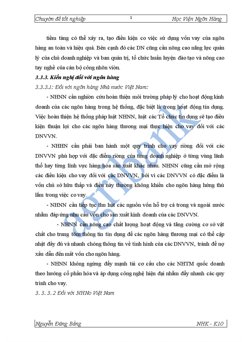 image for page Giải pháp mở rộng tín dụng đối với DNVVN tại NHNo PTNT Thăng Long