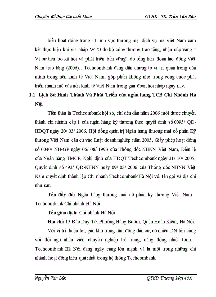 image for page Thực Trạng Và Giải Pháp Nâng Cao Hiệu Quả Huy Động Vốn Tại Ngân Hàng Techcombank Chi nhánh Hà Nội