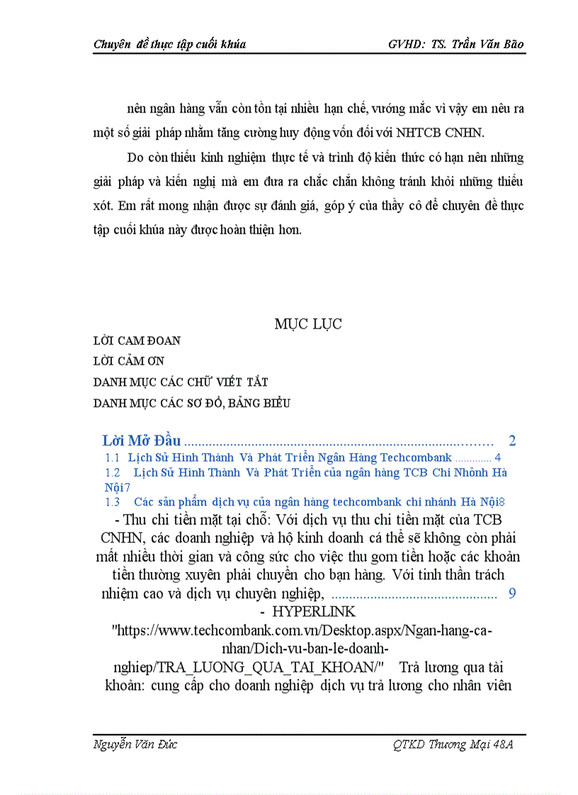 image for page Thực Trạng Và Giải Pháp Nâng Cao Hiệu Quả Huy Động Vốn Tại Ngân Hàng Techcombank Chi nhánh Hà Nội