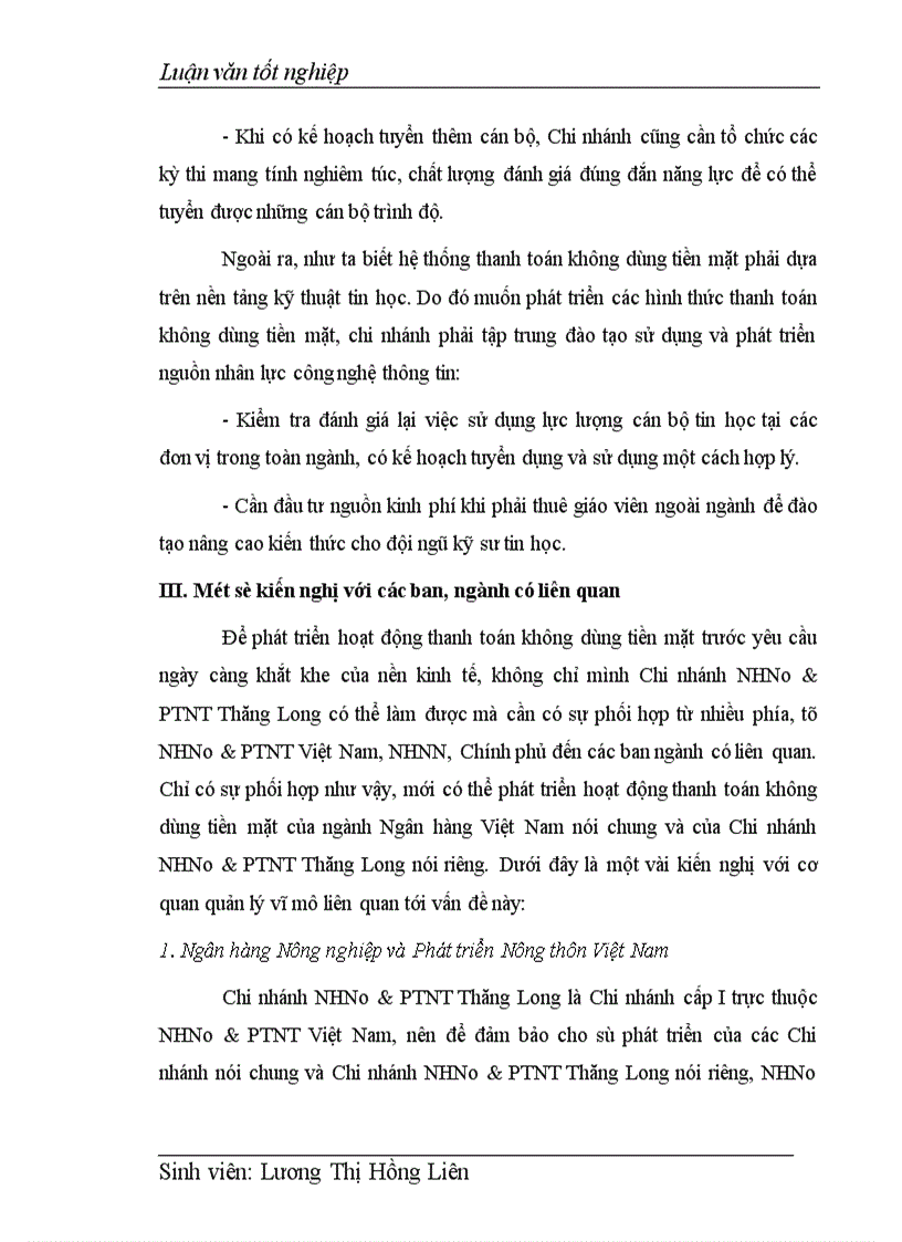 image for page Mở rộng hoạt động thanh toán không dùng tiền mặt tại Chi nhánh NHNo PTNT Thăng Long 1