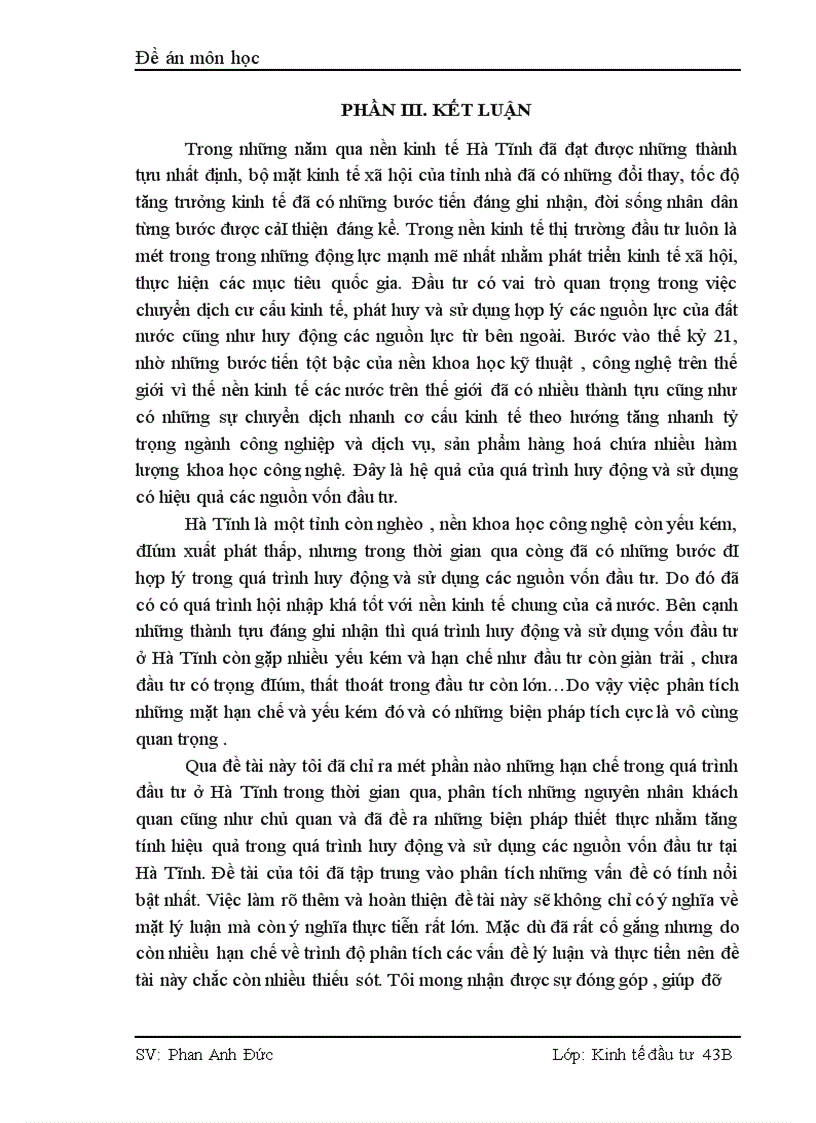 image for page Thực trạng và giải pháp nhằm thu hút và sử dụng vốn đầu tư có hiệu quả tại Hà Tĩnh 1