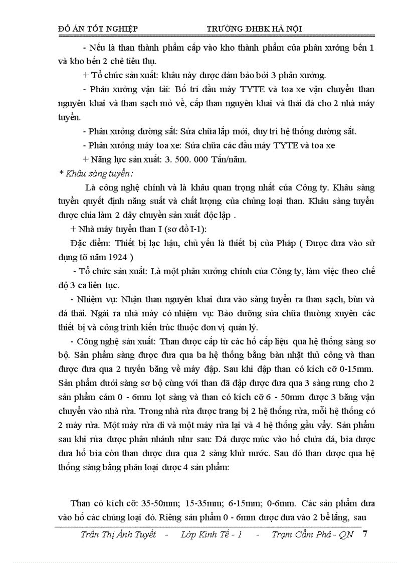 image for page Phân tích hiệu quả sản xuất kinh doanh và một số biện pháp nâng cao hiệu quả sản xuất kinh doanh của Công ty Tuyển than Cửa Ông 1