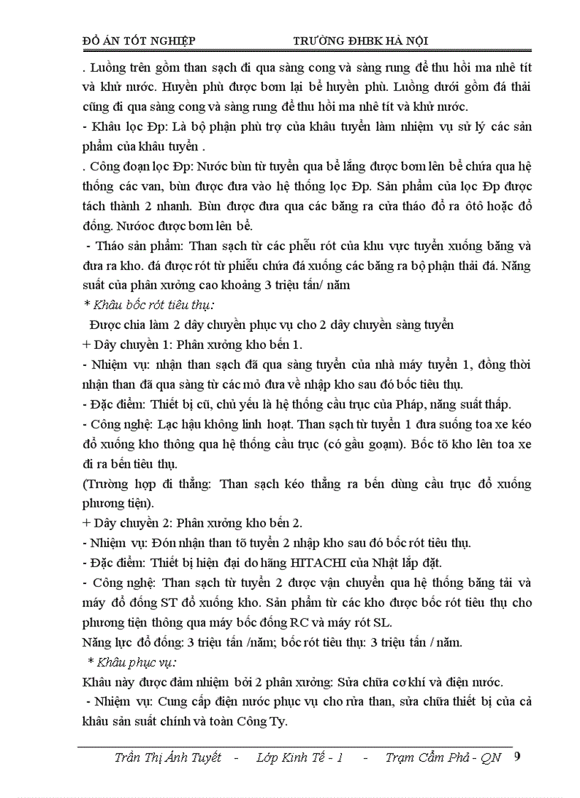 image for page Phân tích hiệu quả sản xuất kinh doanh và một số biện pháp nâng cao hiệu quả sản xuất kinh doanh của Công ty Tuyển than Cửa Ông 1