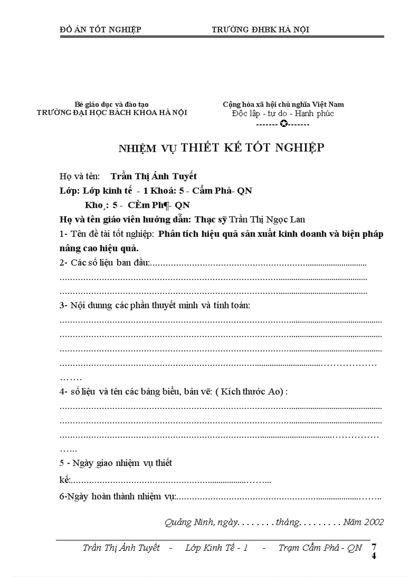 image for page Phân tích hiệu quả sản xuất kinh doanh và một số biện pháp nâng cao hiệu quả sản xuất kinh doanh của Công ty Tuyển than Cửa Ông 1