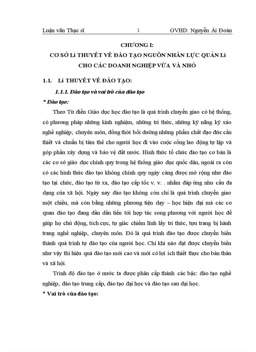 image for page Phân tích thực trạng công tác đào tạo nguồn nhân lực quản lý cho các DNVVN ở Thành phố Hồ Chí Minh 1