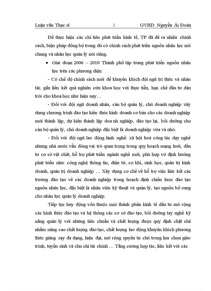 image for page Phân tích thực trạng công tác đào tạo nguồn nhân lực quản lý cho các DNVVN ở Thành phố Hồ Chí Minh 1