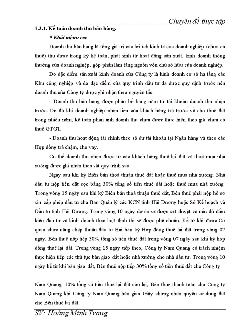 image for page Kế toán doanh thu chi phí và xác định kết quả kinh doanh tại Công ty cổ phần Đầu tư và Phát triển hạ tầng Nam Quang 1