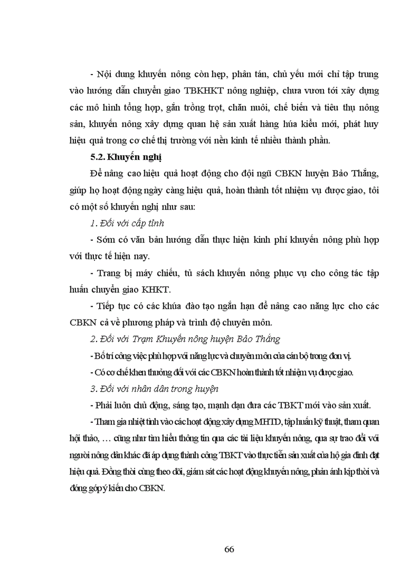 image for page Nghiên cứu thực trạng và đề xuất giải pháp nhằm nâng cao hiệu quả hoạt động cho đội ngũ cán bộ khuyến nông huyện Bảo Thắng Lào Cai