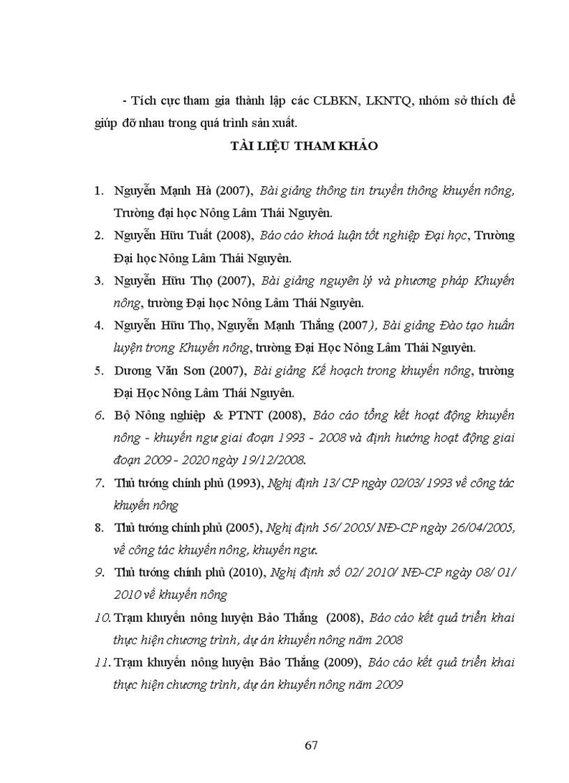 image for page Nghiên cứu thực trạng và đề xuất giải pháp nhằm nâng cao hiệu quả hoạt động cho đội ngũ cán bộ khuyến nông huyện Bảo Thắng Lào Cai