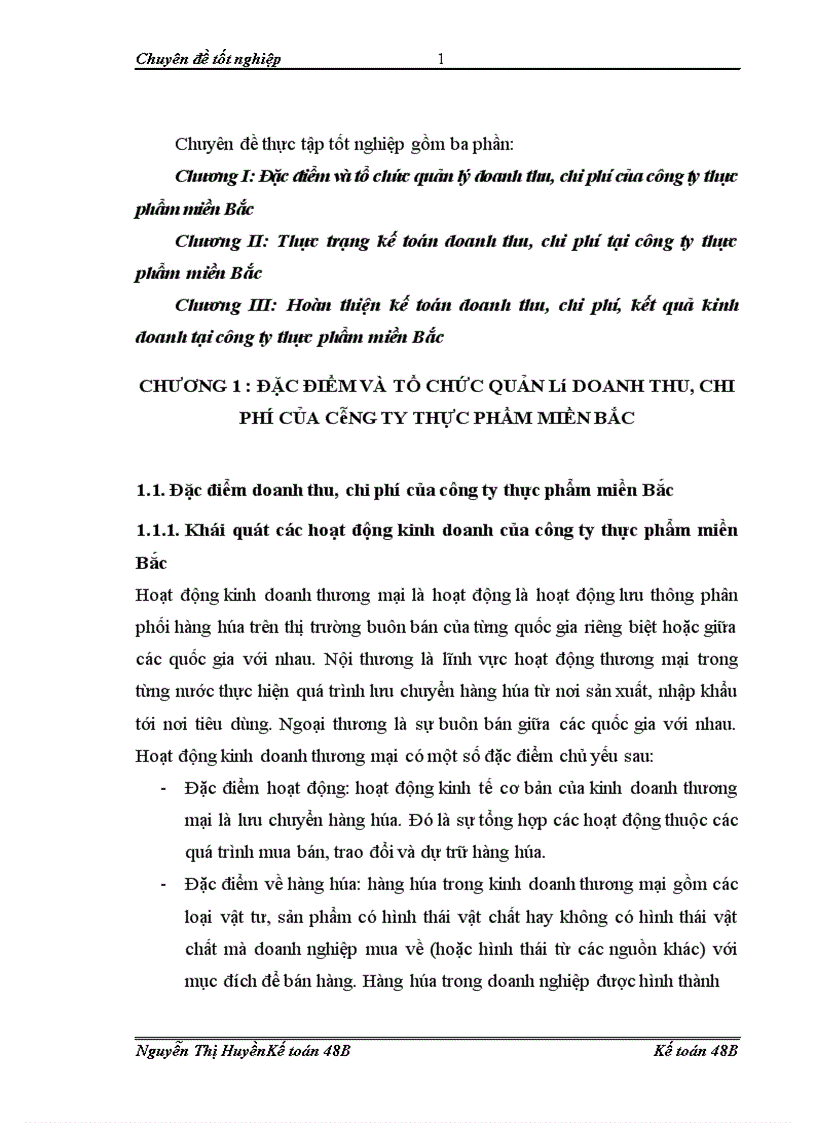 image for page Hoàn thiện kế toán doanh thu chi phí xác định kết quả kinh doanh tại công ty thực phẩm miền Bắc 1