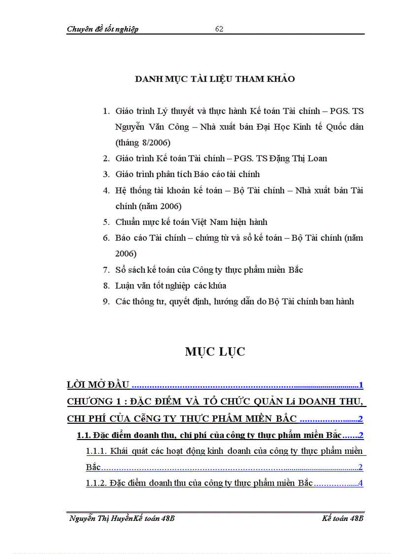 image for page Hoàn thiện kế toán doanh thu chi phí xác định kết quả kinh doanh tại công ty thực phẩm miền Bắc 1