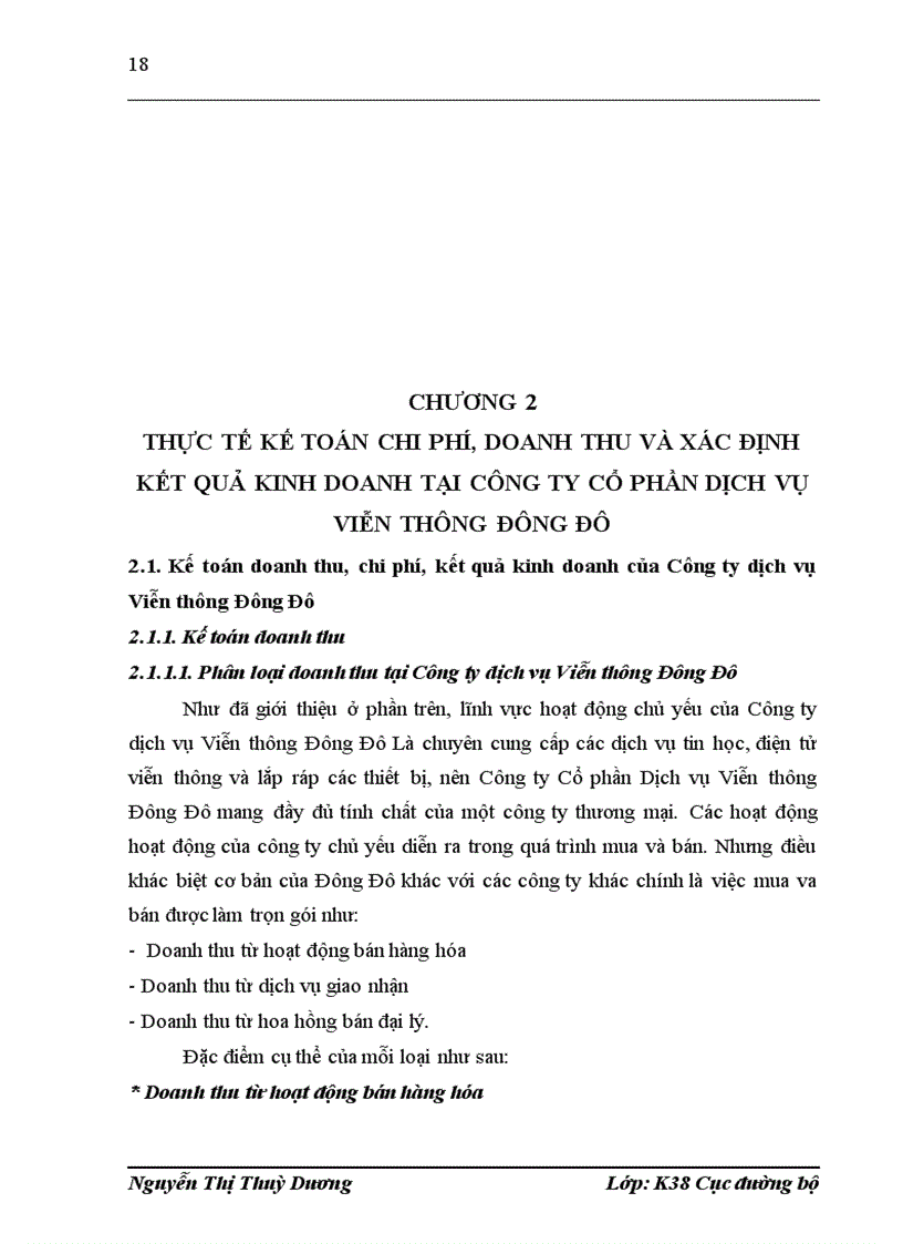 image for page Đặc điểm tổ chức hạch toán kế doanh thu chi phí xác định kết quả kinh doanh tại Công ty Cổ phần Dịch vụ Viễn thông Đông Đô