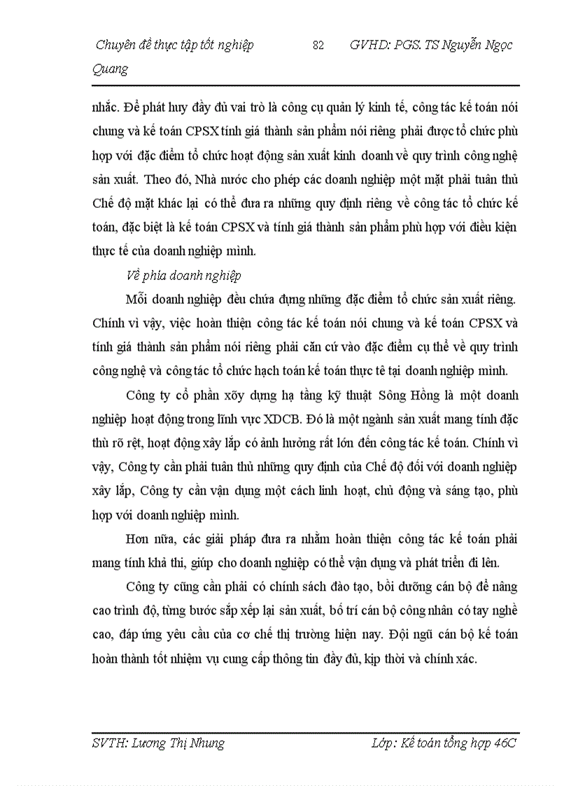 image for page Hoàn thiện kế toán chi phí sản xuất và tính giá thành sản phẩm xây lắp tại Công ty cổ phần hạ tầng kỹ thuật Sông Hồng 1