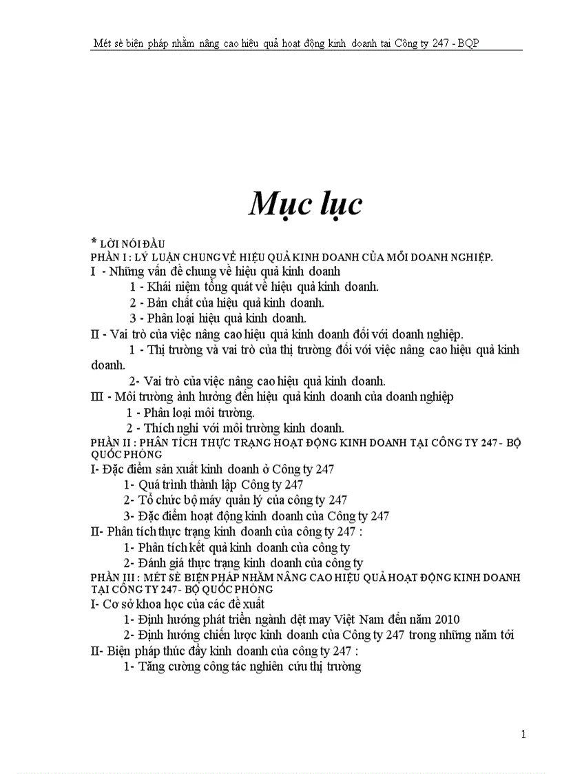 image for page Một số biện pháp nhằm nâng cao hiệu quả hoạt động kinh doanh tại Công ty 247 Bộ quốc phòng