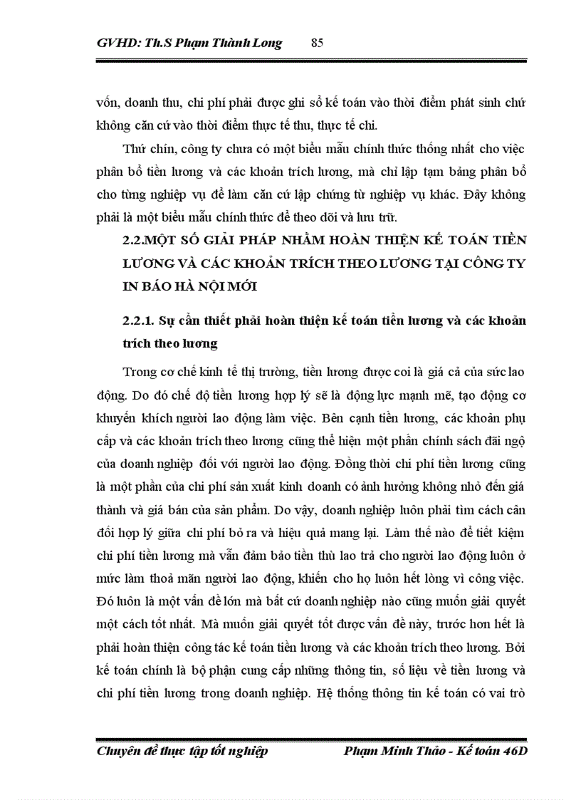 image for page Hoàn thiện kế toán tiền lương và các khoản trích theo lương tại Công ty in báo Hà Nội Mới 1
