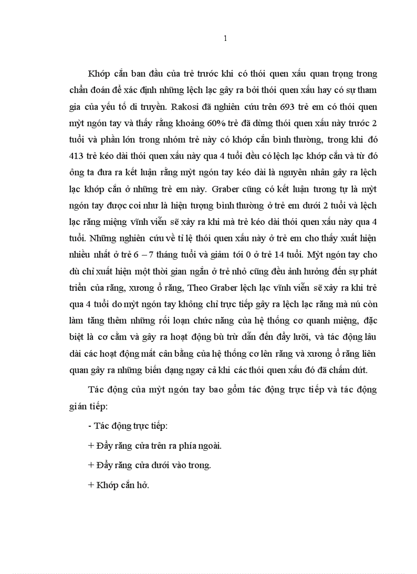 image for page Nhận xét mối liên quan giữa thói quen răng miệng xấu và lệch lạc khớp cắn ở trẻ em lứa tuổi 7 11 tại Trường tiểu học Tân Mai Hà Nội 1