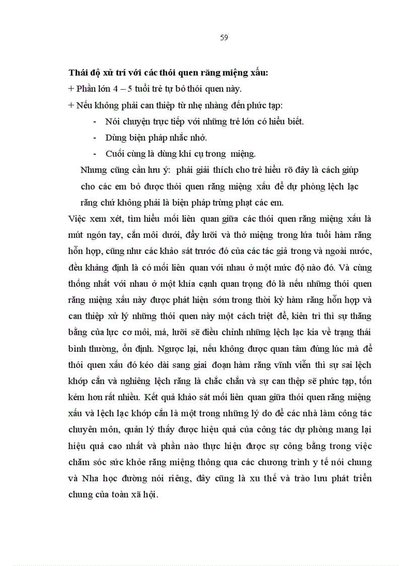 image for page Nhận xét mối liên quan giữa thói quen răng miệng xấu và lệch lạc khớp cắn ở trẻ em lứa tuổi 7 11 tại Trường tiểu học Tân Mai Hà Nội 1