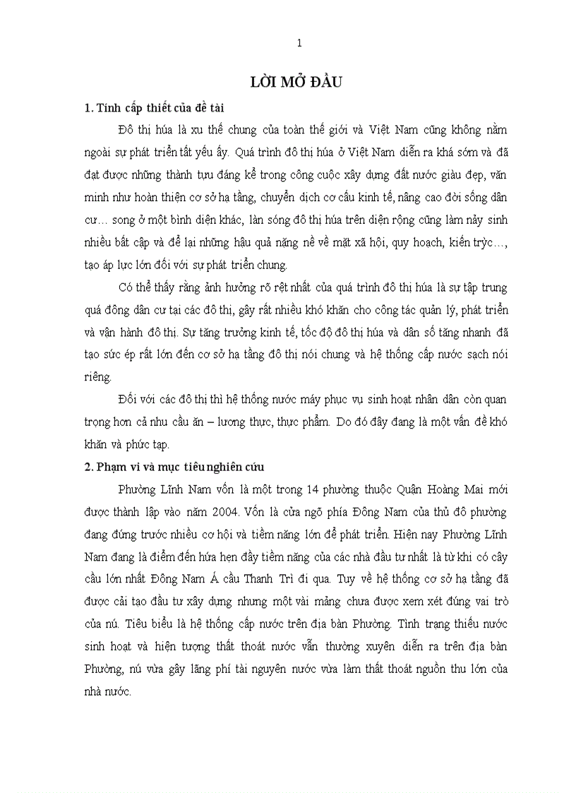 image for page Thực trạng và giải pháp cho vấn đề cấp nước sạch trên địa bàn Phường Lĩnh Nam Quận Hoàng Mai Hà Nội