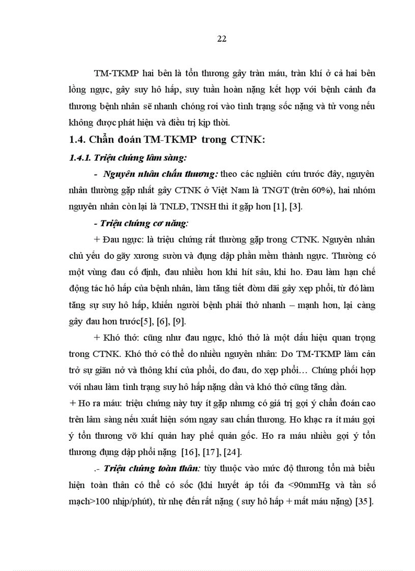 image for page Nghiên cứu đặc điểm lâm sàng cận lâm sàng và kết quả điều trị tràn máu tràn khí màng phổi hai bên trong chấn thương ngực kín 1