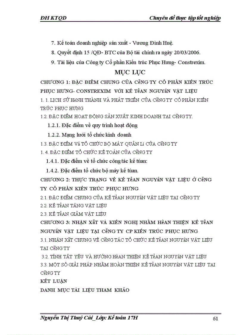 image for page Hoàn thiện kế toán nguyên vật liệu tại Công ty Cổ phần Kiến trúc Phục Hưng Constrexim 1