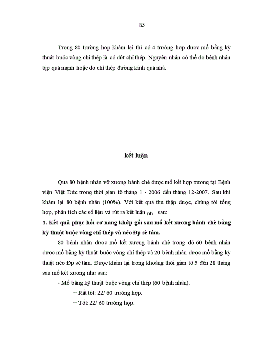 image for page Đánh giá kết quả phẫu thuật vỡ xương bánh chè tại Bệnh viện Việt Đức từ tháng 1 2006 đến 12 2007