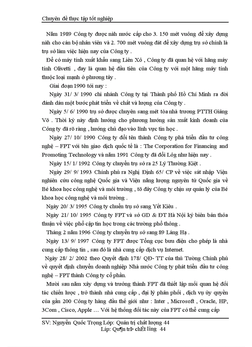 image for page Một số giải pháp nâng cao chất lượng cung cấp dịch vụ Internet và viễn thông tại Công ty phát triển đầu tư công nghệ FPT 1