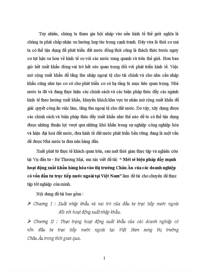 image for page Một số biện pháp đẩy mạnh hoạt động xuất khẩu hàng hóa vào thị trường Châu Âu của các doanh nghiệp có vốn đầu tư trực tiếp nước ngoài tại Việt Nam