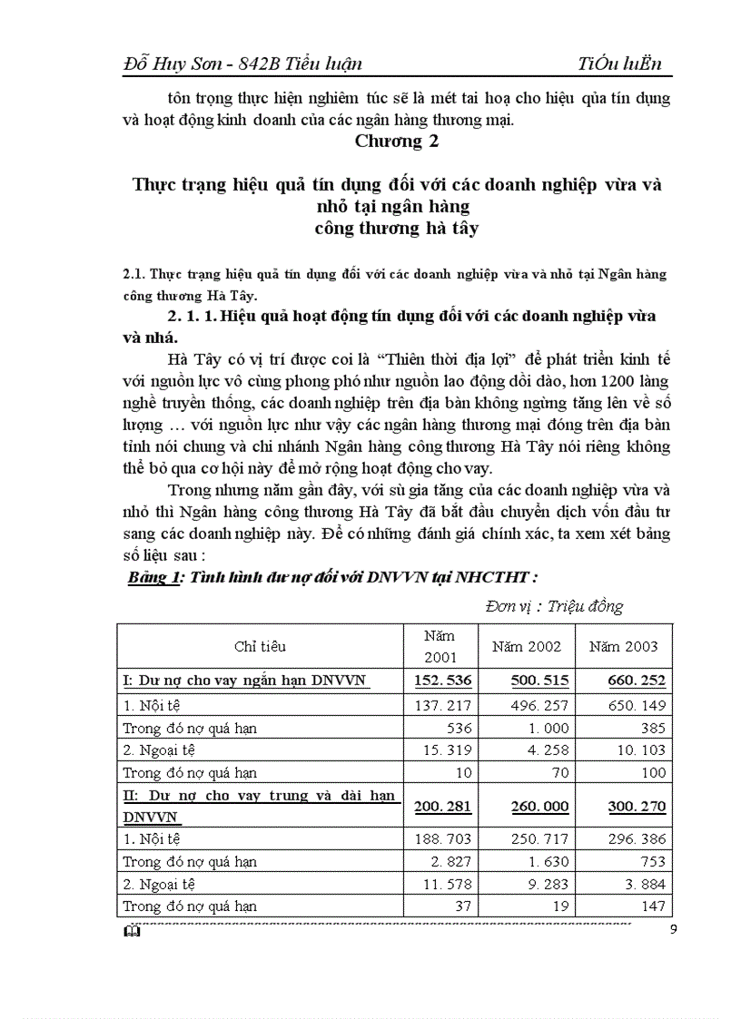 image for page Giải pháp nâng cao hiệu quả tín dụng đối với các doanh nghiệp vừa và nhỏ tại ngân hàng công thương Hà Tây