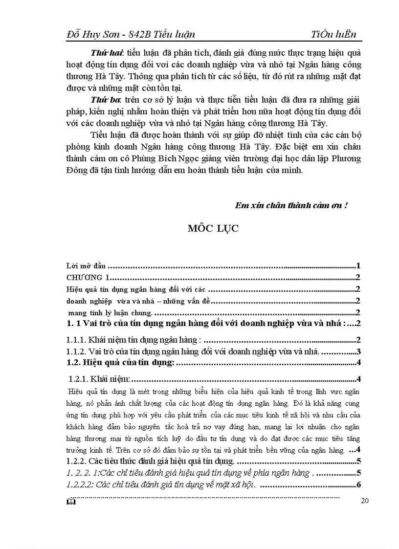 image for page Giải pháp nâng cao hiệu quả tín dụng đối với các doanh nghiệp vừa và nhỏ tại ngân hàng công thương Hà Tây