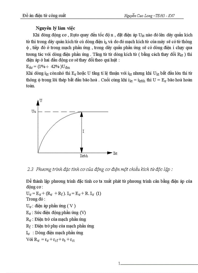image for page thiết kế nguồn cấp điện cho động cơ điện một chiều kích từ độc lập có đảo chiều theo nguyên tắc điều khiển chung