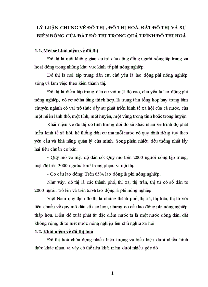 Đô thị hoá với tốc độ ngày càng cao là xu thế tất yếu của các quốc gia trên thế giới nói chung và Việt Nam nói riêng 1
