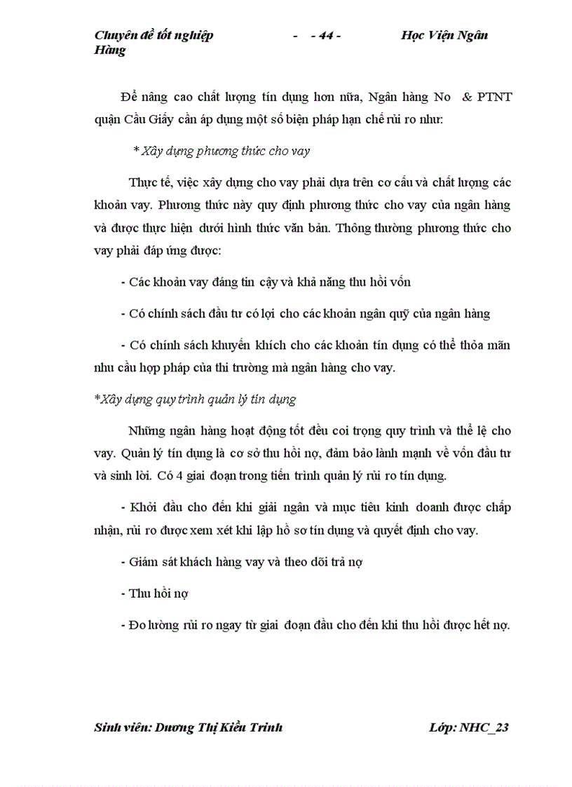 image for page Giải pháp nâng cao chất lượng tín dụng tại Ngân hàng No PTNT quận Cầu Giấy 1