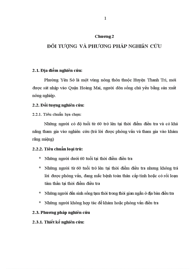 image for page Nghiên cứu thực trạng bệnh quanh răng và nhu cầu điều trị của người cao tuổi ở một vùng nông thôn quận Hoàng Mai Hà Nội 1