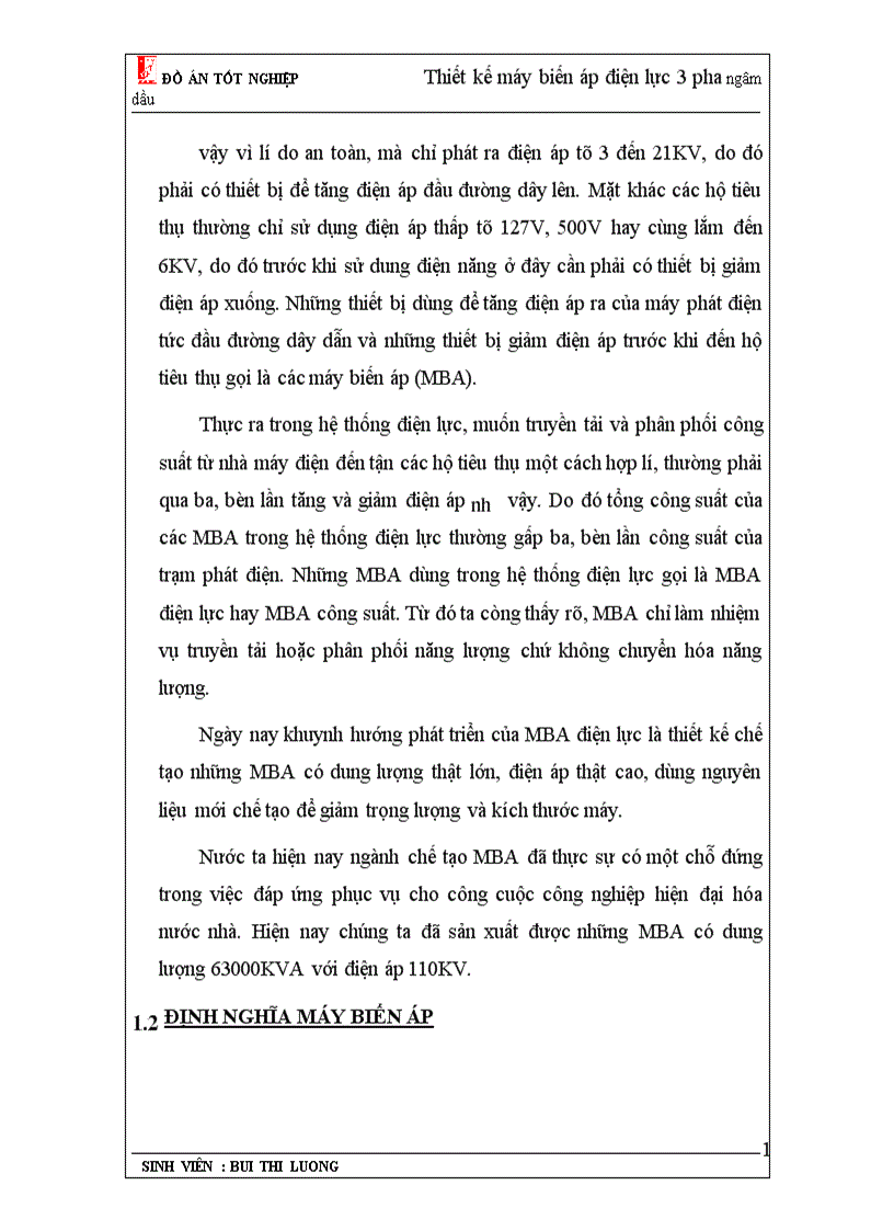 image for page Thiết kế máy biến áp điện lực 3 pha ngâm dầu 1