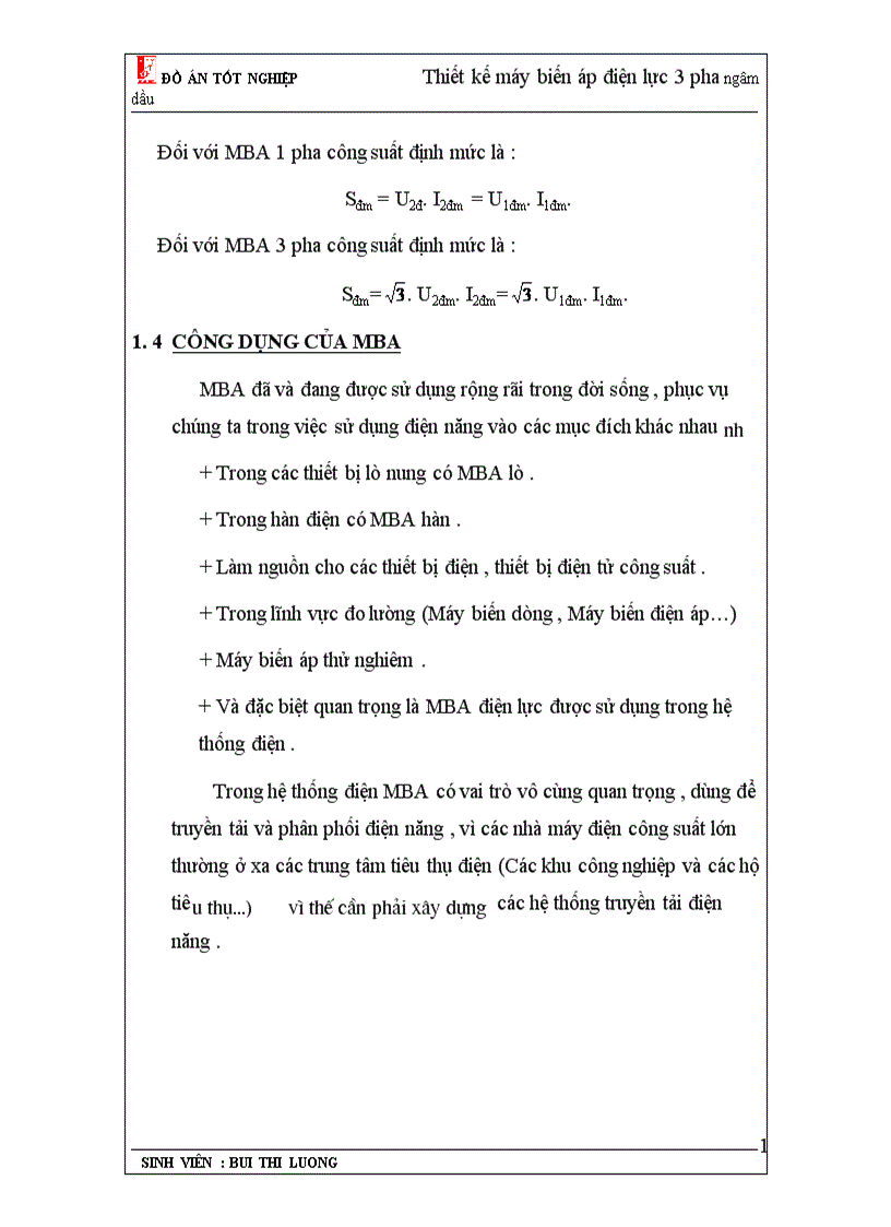 image for page Thiết kế máy biến áp điện lực 3 pha ngâm dầu 1