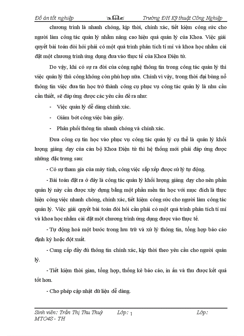 image for page Thiết kế và xây dựng chương trình quản lý khối lượng giảng dạy của Khoa Điện tử