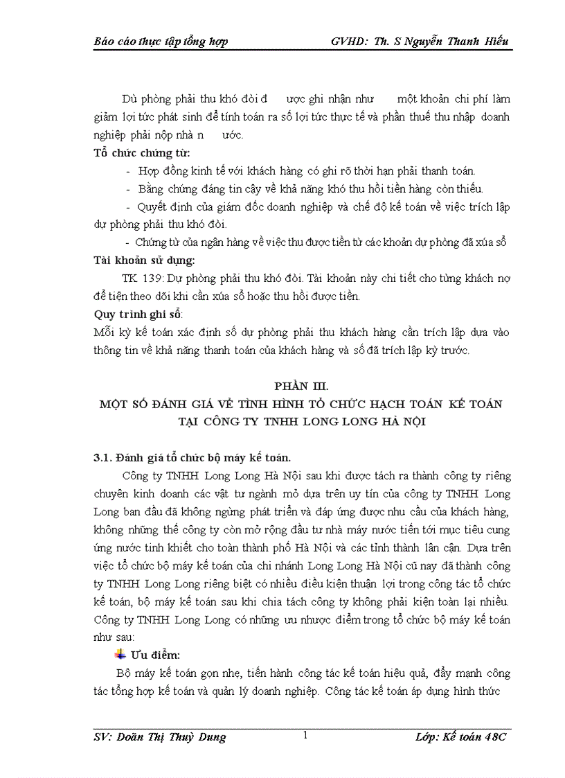 image for page Một số đánh giá về tình hình tổ chức hạch toán kế toán tại công ty TNHH Long Long Hà Nội