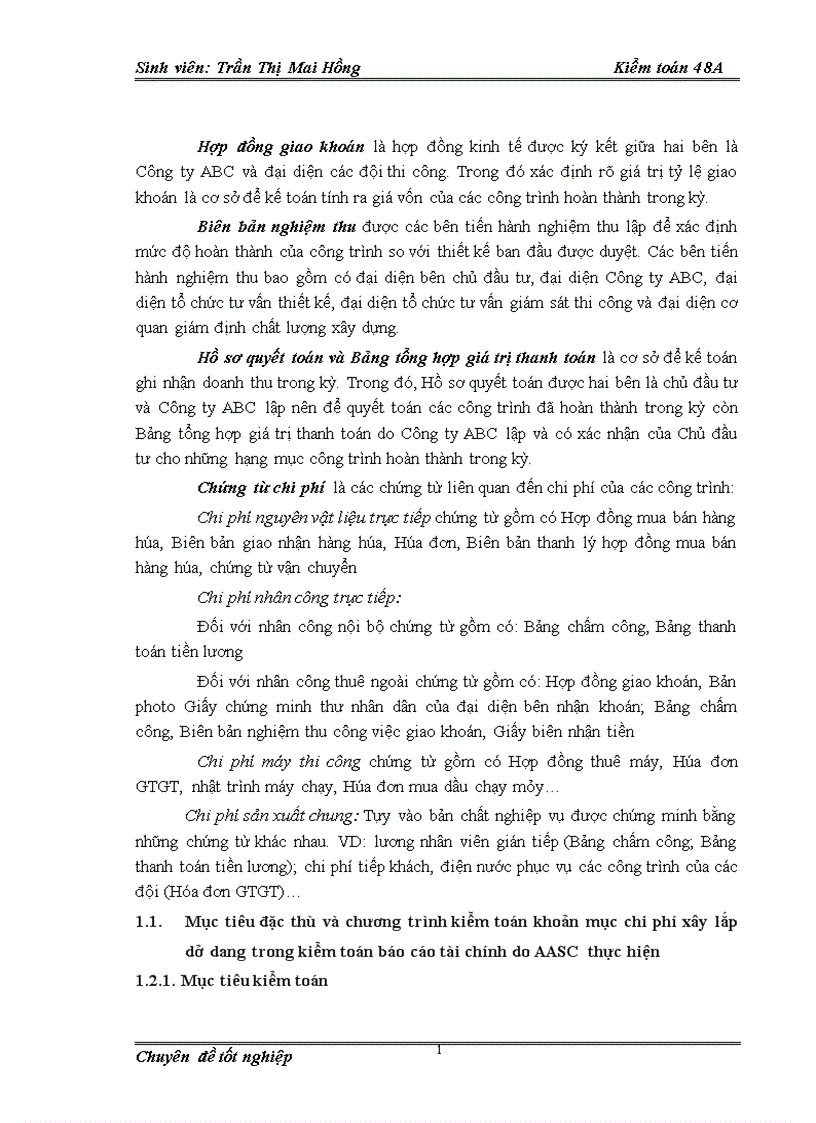 image for page Tìm hiểu kiểm toán khoản mục chi phí xây lắp dở dang trong kiểm toán báo cáo tài chính của Công ty ABC do Công ty TNHH Dịch vụ Tư vấn Tài chính Kế toán và Kiểm toán AASC thực hiện 1