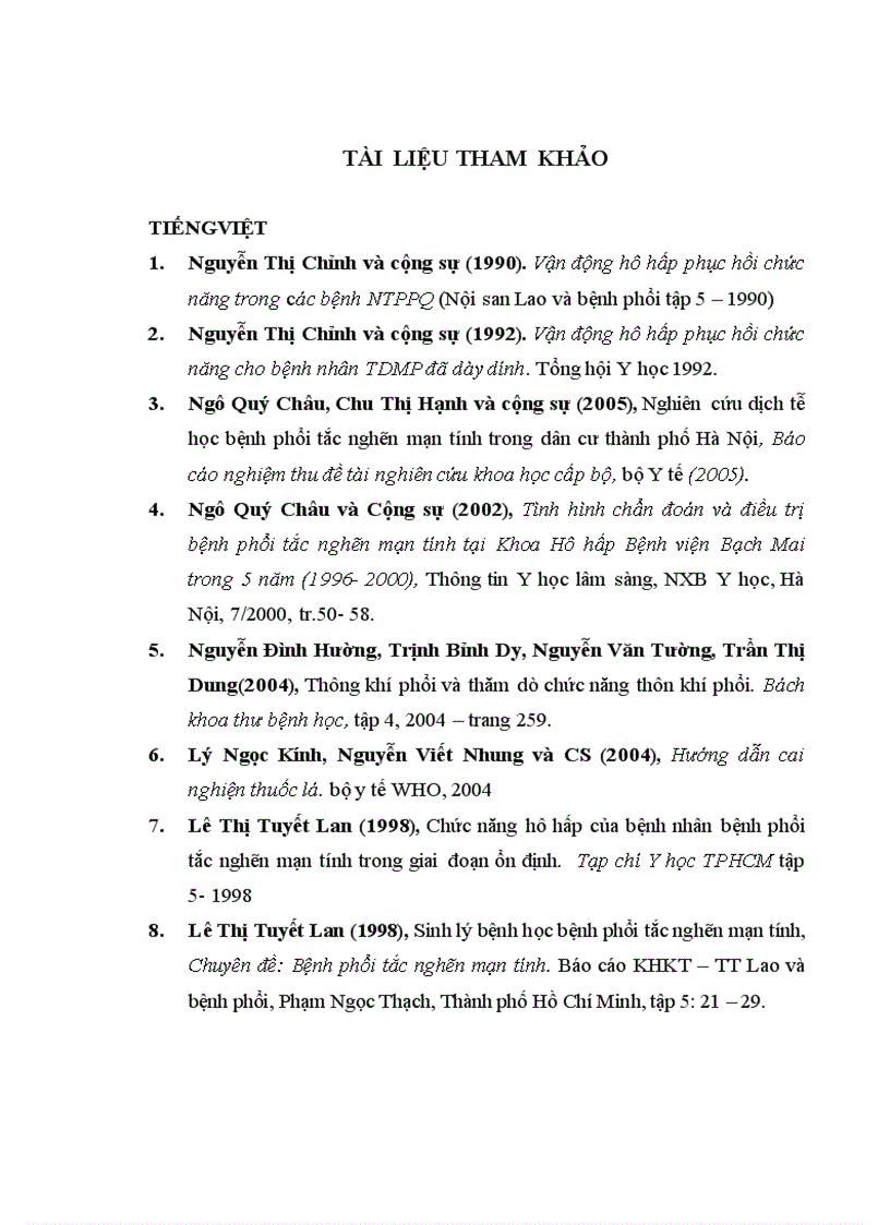 image for page Xây dựng Chương trình điều trị phục hồi chức năng hô hấp cho bệnh nhân COPD tại bệnh viện Lao và Bệnh phổi trung ương