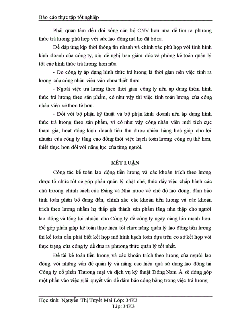 image for page Kế toán tiền lương và các khoản trích theo lương tại Công ty cổ phần Thương Mại và dịch vụ kỹ thuật Đông Nam á 1