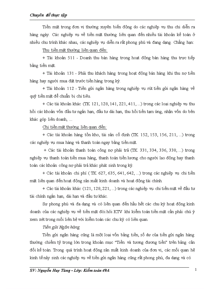image for page Hoàn thiện quy trình kiểm toán khoản mục tiền và các khoản tương đương tiền trên BCTC tại Công ty TNHH Dịch vụ Tư vấn Tài chính Kế toán và Kiểm toán AASC 1