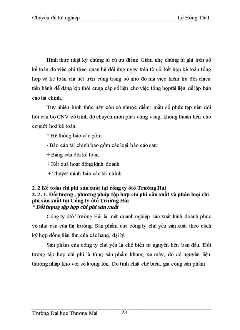 image for page Hoàn thiện phương pháp kế toán chi phí sản xuất tại công ty ôtô Trường Hải trong điều kiện vận dụng hệ thống chuẩn mực kế toán 1