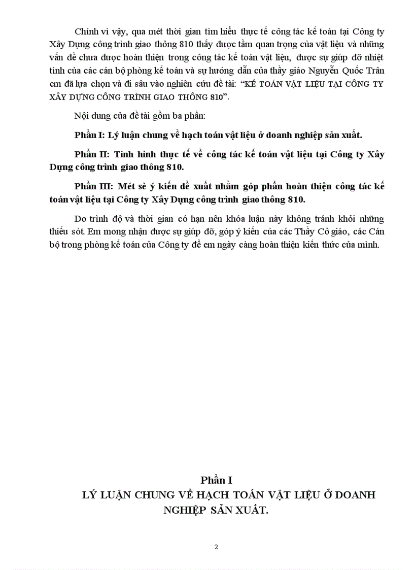 image for page Kế toán vật liệu tại Công ty xây dựng công trình giao thông 810 1