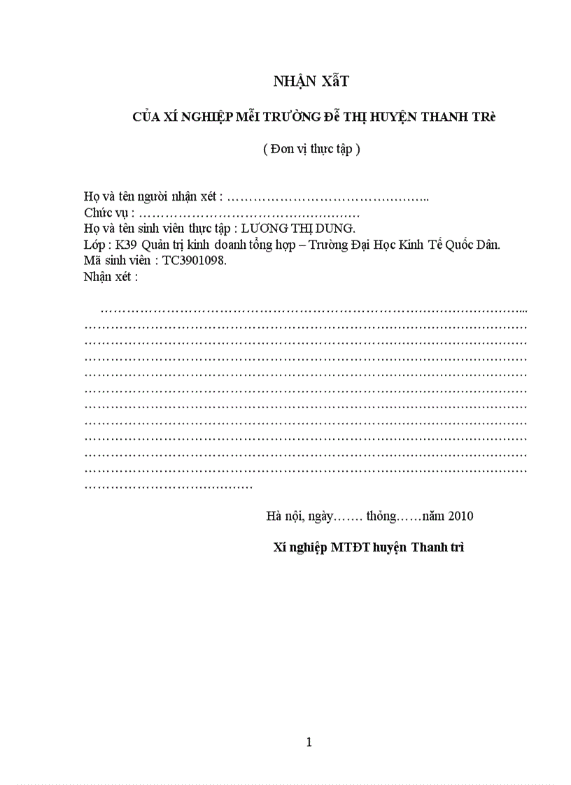 image for page Công tác bảo hộ lao động đối với người lao động ở xí nghiệp Môi trường Đô thị huyện Thanh Trì