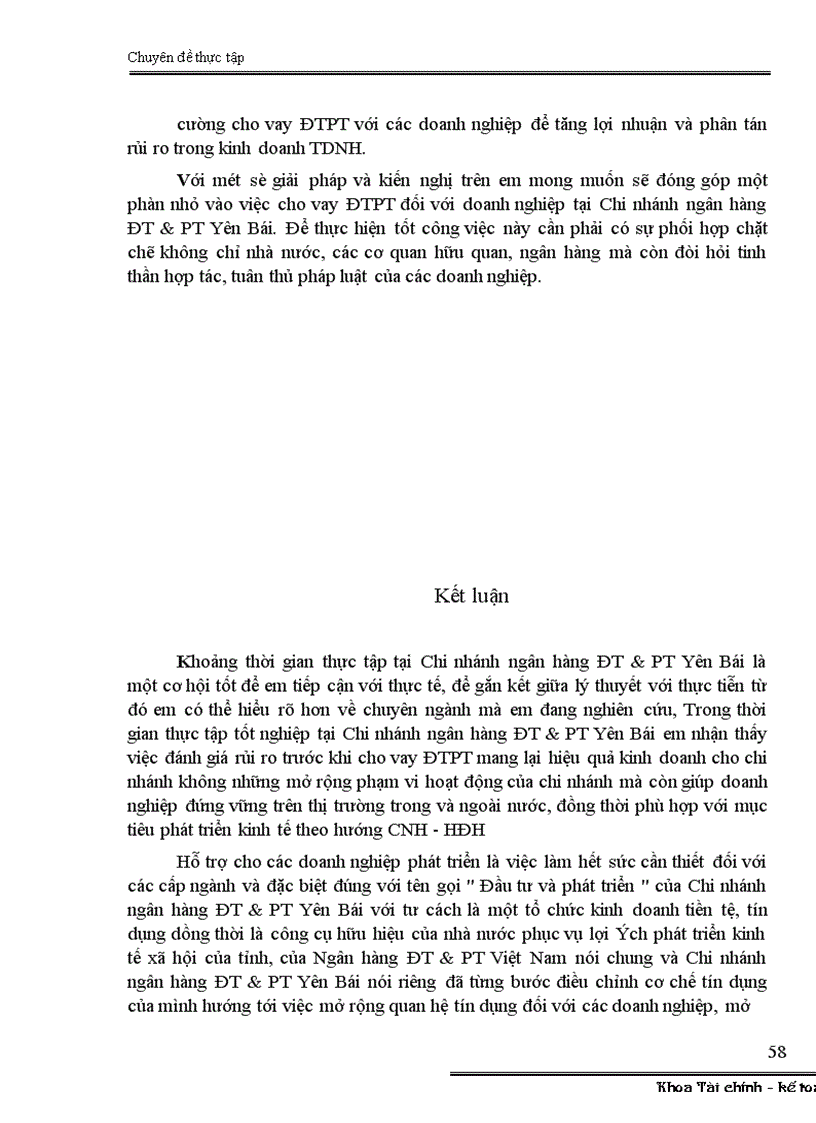 image for page Đánh giá rủi ro trước khi cho vay ĐTPT tại Chi nhánh ngân hàng ĐT PT Yên Bái 1