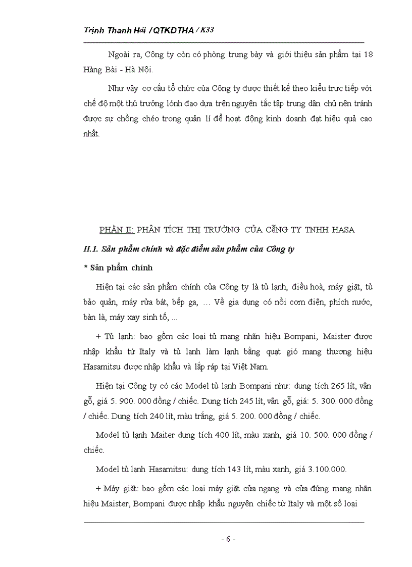 image for page Phân tích tình hình thị trường của Công ty TNHH Hasa 1