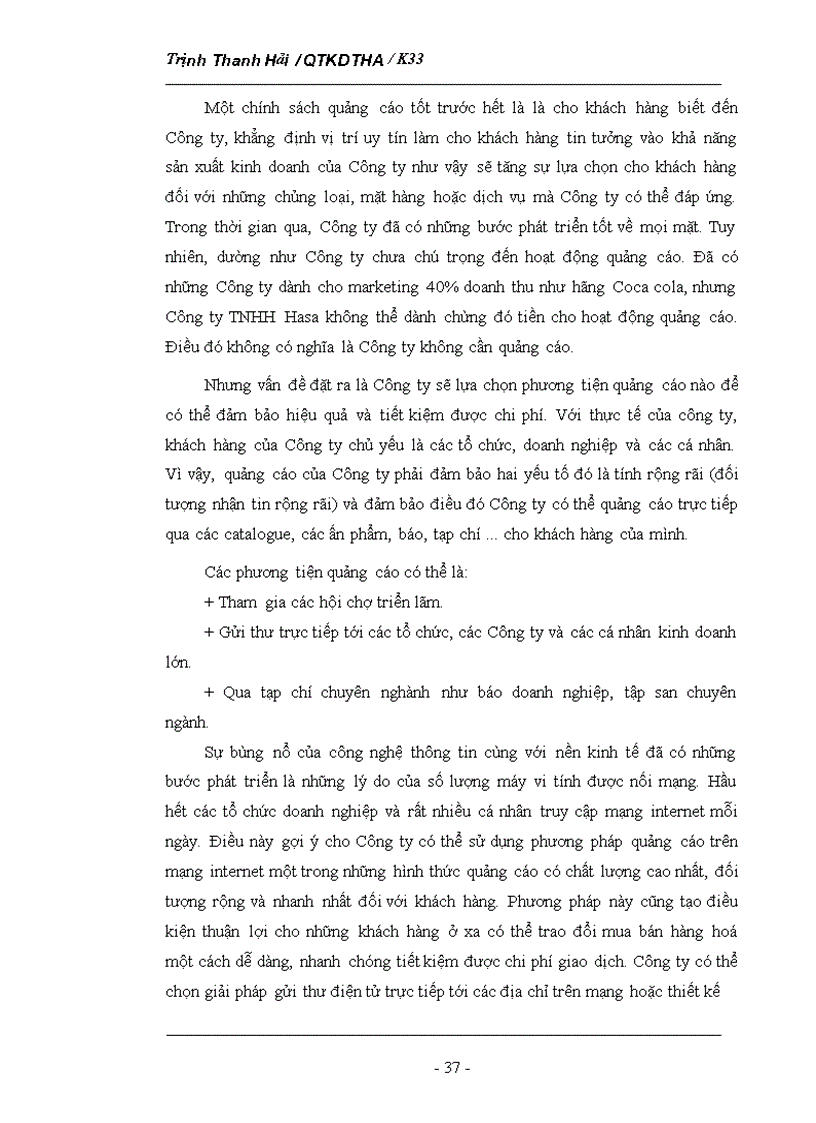 image for page Phân tích tình hình thị trường của Công ty TNHH Hasa 1